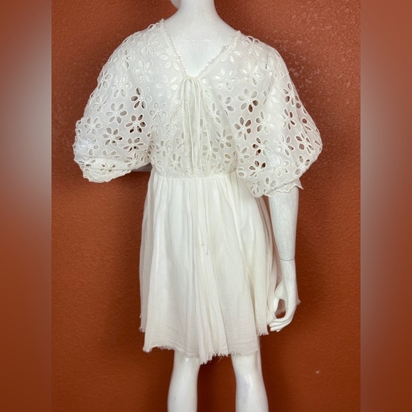 Free People Bella Note Eyelet Babydoll Dress Size Small. E37 - Picture 10 of 17
